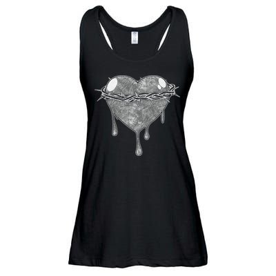 Crown Of Thorns Bleeding Heart Ladies Essential Flowy Tank