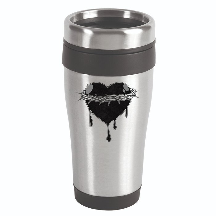 Crown Of Thorns Bleeding Heart 16oz Travel Tumbler