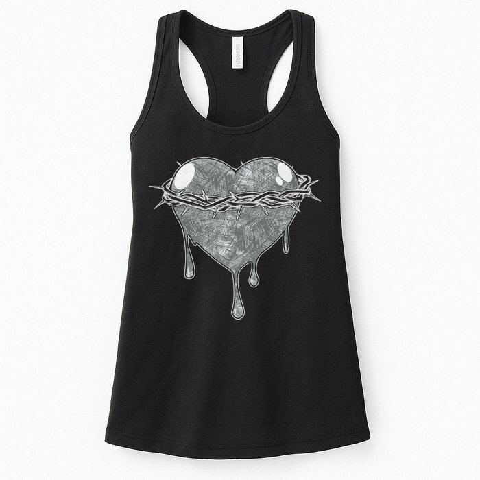 Crown Of Thorns Bleeding Heart Womens Tank Top