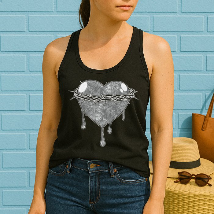 Crown Of Thorns Bleeding Heart Womens Tank Top