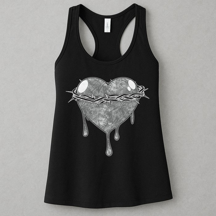Crown Of Thorns Bleeding Heart Womens Tank Top