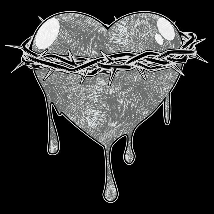 Crown Of Thorns Bleeding Heart Baby Bodysuit