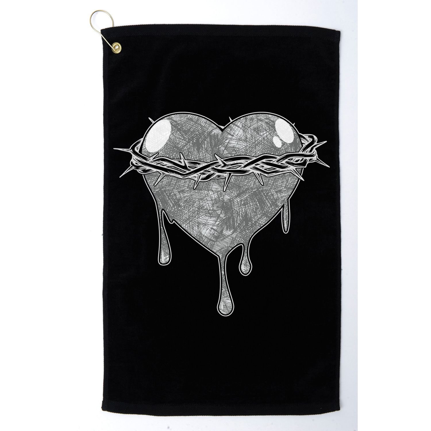 Crown Of Thorns Bleeding Heart Golf Towel