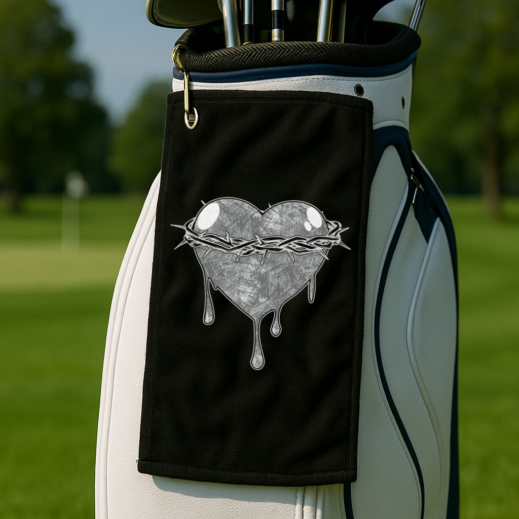 Crown Of Thorns Bleeding Heart Golf Towel