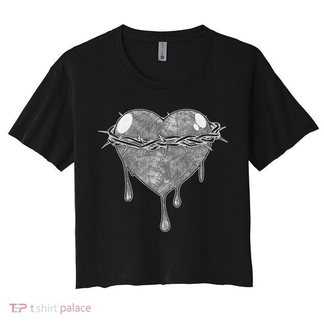 Crown Of Thorns Bleeding Heart Crop Top