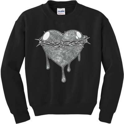 Crown Of Thorns Bleeding Heart Kids Sweatshirt