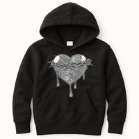 Crown Of Thorns Bleeding Heart Kids Hoodie
