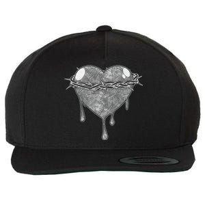 Crown Of Thorns Bleeding Heart Wool Snapback Cap