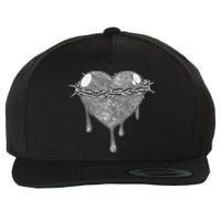 Crown Of Thorns Bleeding Heart Wool Snapback Cap