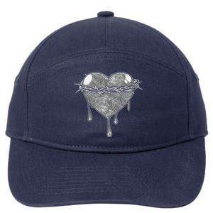 Crown Of Thorns Bleeding Heart 7-Panel Snapback Hat