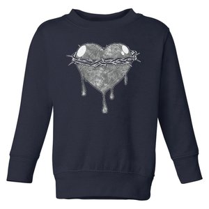 Crown Of Thorns Bleeding Heart Toddler Sweatshirt