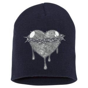 Crown Of Thorns Bleeding Heart Short Acrylic Beanie