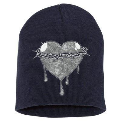 Crown Of Thorns Bleeding Heart Short Acrylic Beanie