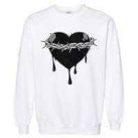 Crown Of Thorns Bleeding Heart Garment-Dyed Sweatshirt