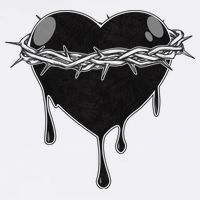 Crown Of Thorns Bleeding Heart Garment-Dyed Sweatshirt