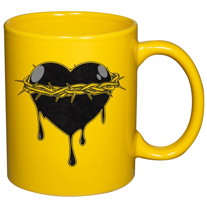 Crown Of Thorns Bleeding Heart 11oz C Handle Ceramic Mug