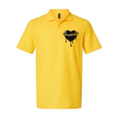 Crown Of Thorns Bleeding Heart Softstyle Adult Sport Polo