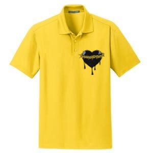 Crown Of Thorns Bleeding Heart Dry Zone Grid Polo