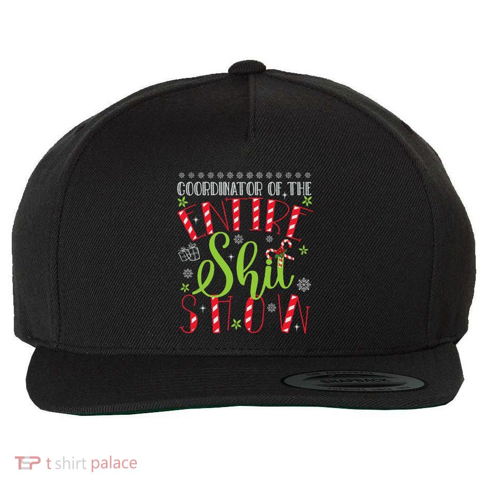 Coordinator Of The Entire Shitshow Funny Christmas Mom Boss Wool Snapback Cap