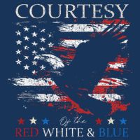 Courtesy Of The Usa Red White And Blue 4th Of July Button