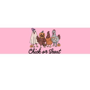 Chick Or Treat Halloween Witch Spooky Chicken Bumper Sticker