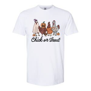 Chick Or Treat Halloween Witch Spooky Chicken Softstyle CVC T-Shirt