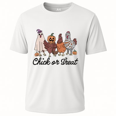 Chick Or Treat Halloween Witch Spooky Chicken Performance Shirt