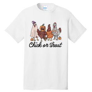 Chick Or Treat Halloween Witch Spooky Chicken Tall T-Shirt