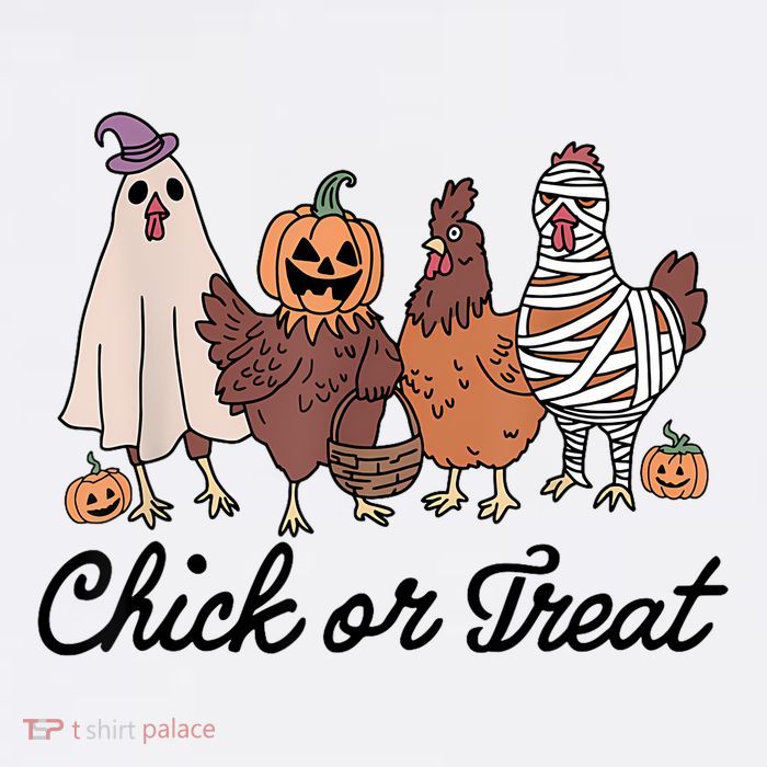 Chick Or Treat Halloween Witch Spooky Chicken Tall T-Shirt