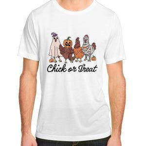 Chick Or Treat Halloween Witch Spooky Chicken Adult ChromaSoft Performance T-Shirt