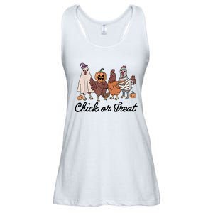 Chick Or Treat Halloween Witch Spooky Chicken Ladies Essential Flowy Tank