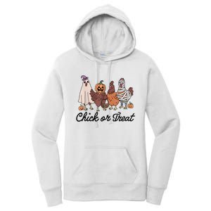 Chick Or Treat Halloween Witch Spooky Chicken Women's Pullover Hoodie