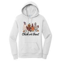 Chick Or Treat Halloween Witch Spooky Chicken Women's Pullover Hoodie