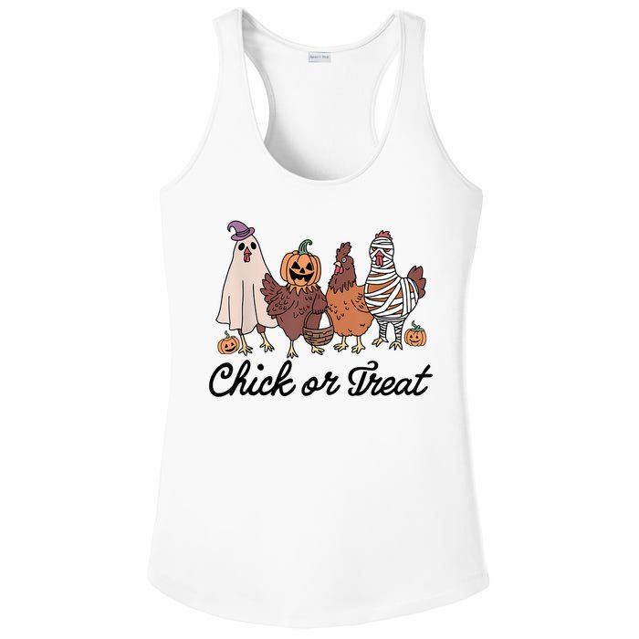 Chick Or Treat Halloween Witch Spooky Chicken Ladies PosiCharge Competitor Racerback Tank