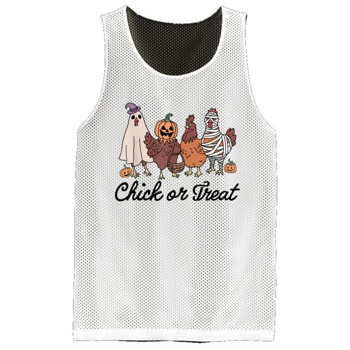 Chick Or Treat Halloween Witch Spooky Chicken Mesh Reversible Basketball Jersey Tank