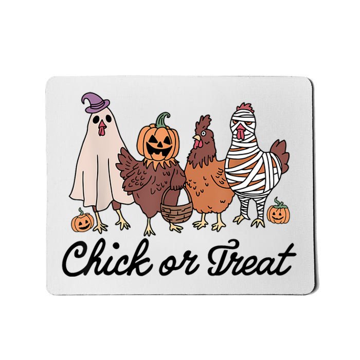 Chick Or Treat Halloween Witch Spooky Chicken Mousepad