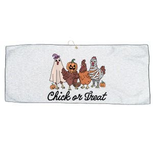 Chick Or Treat Halloween Witch Spooky Chicken Large Microfiber Waffle Golf Towel