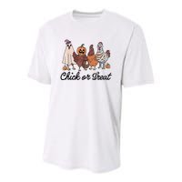 Chick Or Treat Halloween Witch Spooky Chicken Youth Performance Sprint T-Shirt