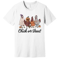 Chick Or Treat Halloween Witch Spooky Chicken Premium T-Shirt