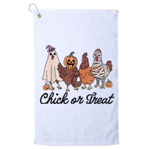 Chick Or Treat Halloween Witch Spooky Chicken Platinum Collection Golf Towel