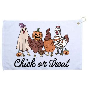 Chick Or Treat Halloween Witch Spooky Chicken Grommeted Golf Towel