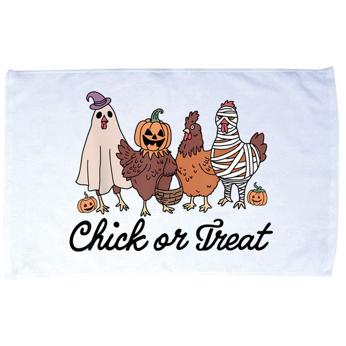 Chick Or Treat Halloween Witch Spooky Chicken Microfiber Hand Towel