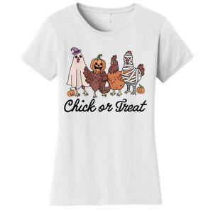 Chick Or Treat Halloween Witch Spooky Chicken Women's T-Shirt