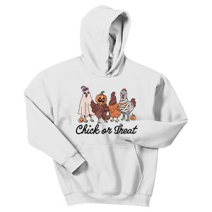 Chick Or Treat Halloween Witch Spooky Chicken Kids Hoodie