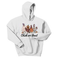 Chick Or Treat Halloween Witch Spooky Chicken Kids Hoodie