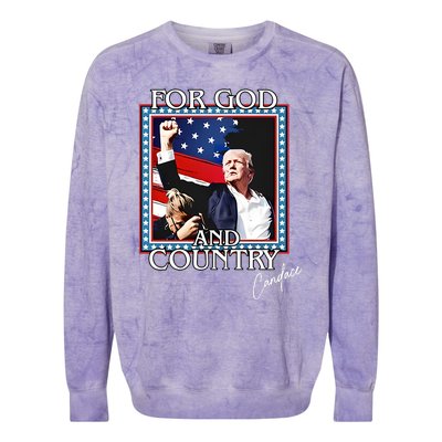 Candace Owens Trump For God And Country Colorblast Crewneck Sweatshirt