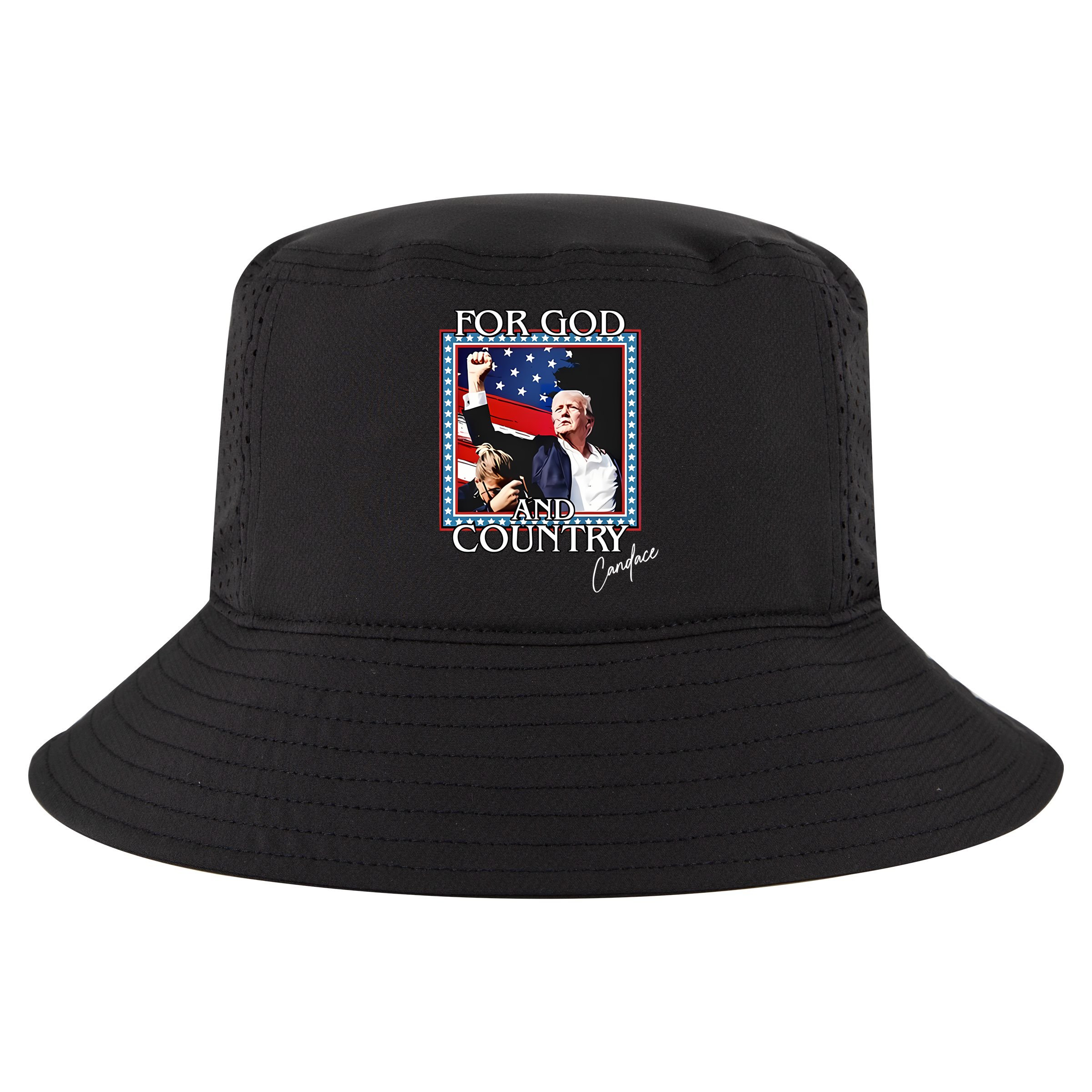 Candace Owens Trump For God And Country Cool Comfort Performance Bucket Hat