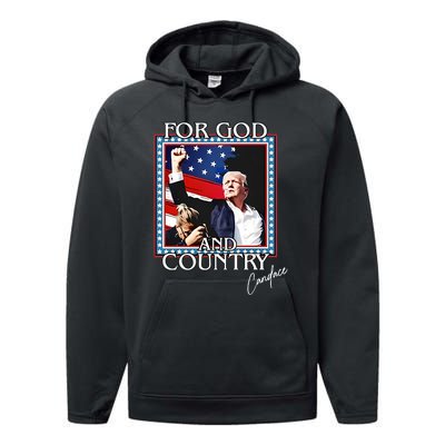 Candace Owens Trump For God And Country Performance Fleece Hoodie