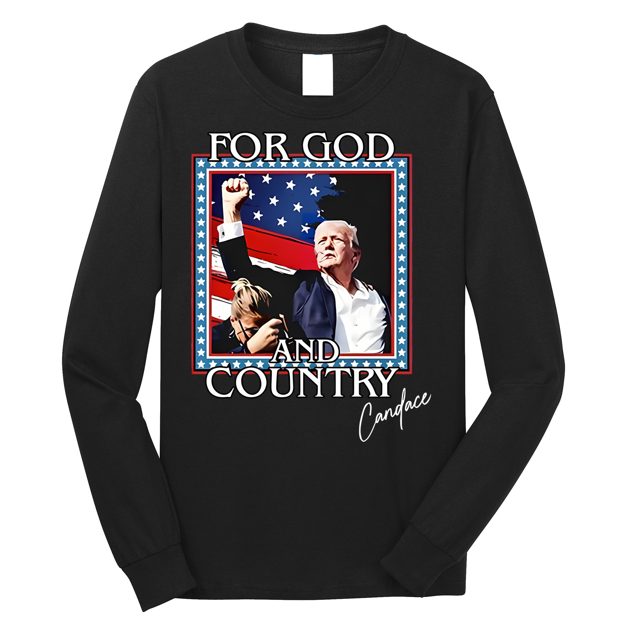 Candace Owens Trump For God And Country Long Sleeve Shirt
