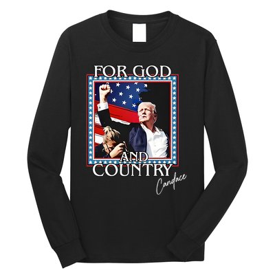 Candace Owens Trump For God And Country Long Sleeve Shirt